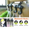 Car Accessories Headrest Double Hook Hanger Four Wheels Vehicle Back Seat Behind Organizer Food Groceries Useful Holder
