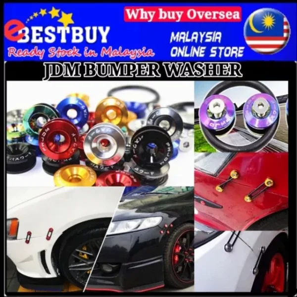 Bumper WASHER Quick Release Fastener JDM AXIA ALZA bodykit skirt diffuser accessories clip bonnet bolts nut gasket