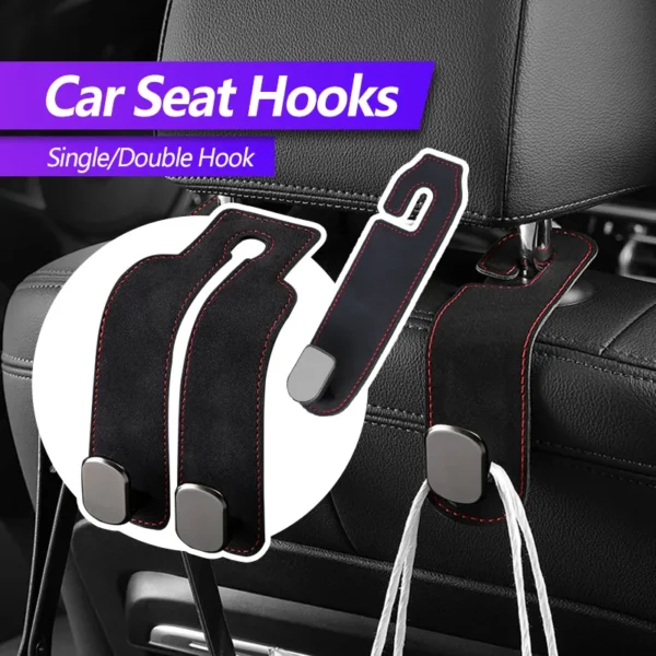 346a1145f04da693c909584ef86a6308.jpg_.webp Car Seat Headrest Hook Leather Metal Hook Storage Hanger Car Back Seat Foldable Hidden Hook Universal Car Interior Accessories