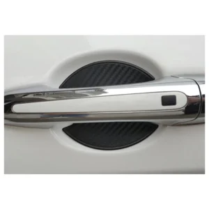 4PCS Car Door Handle Bowl TPU Carbon Fiber Protector Anti Scratch