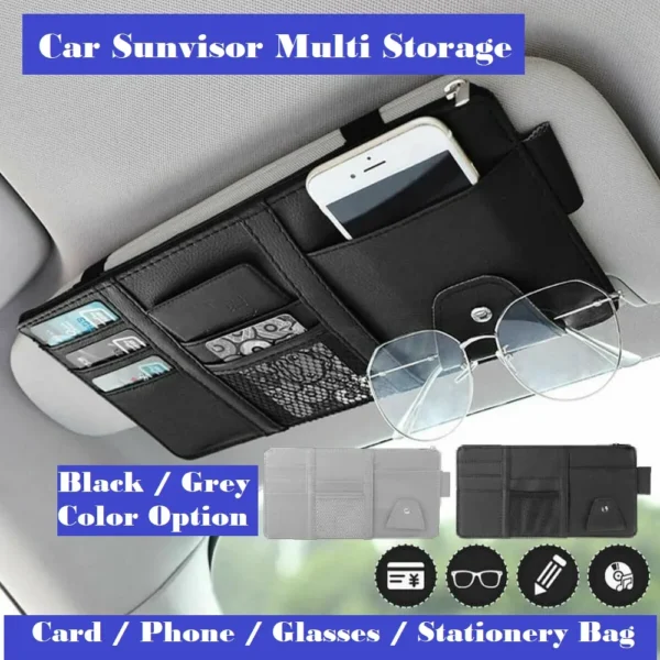 a9f78cc0911b5b38b094a6b54d4d54e2.jpg_.webp Car Sunvisor Organizer Sun Visor Organiser Storage Bag Sunvisor Card Sunglasses Holder Car Tissue Holder Car Pocket Bag Storage Box Holder Car Interior Accessories