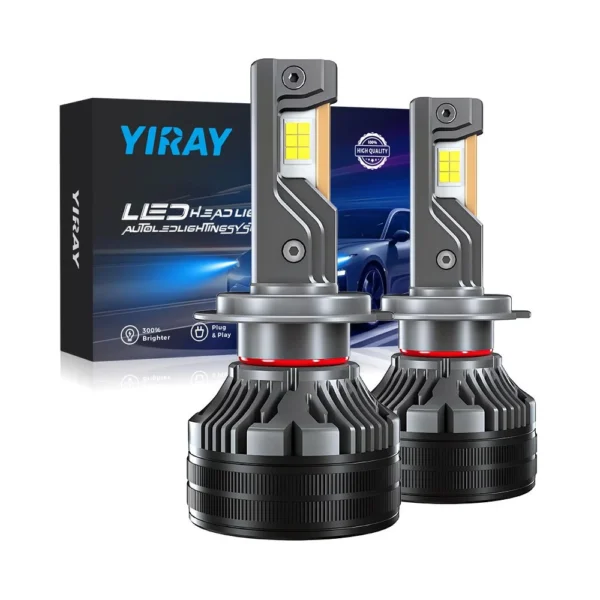 2PCS Super Power Car LED Headlight CSP 3570 200W 80000LM 6000K H7 H4 H11 Led Lamp 3 Copper Tube Led Lights