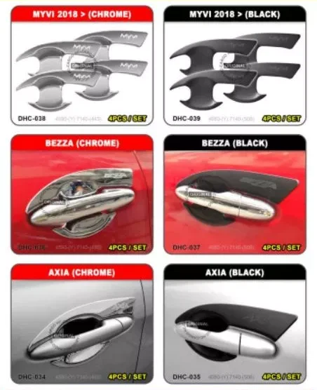 f074e66aab3ebb16e7189588d93279d4.webp Perodua myvi gen3 g3 20182025 4pcs car handle bowl cover mg3 myvi facelift chrome black carbon fiber