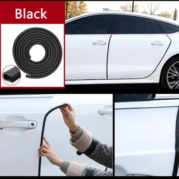car door edge protector durable rubber with steel reinforcement customizable 1m 5m black grey transparent white