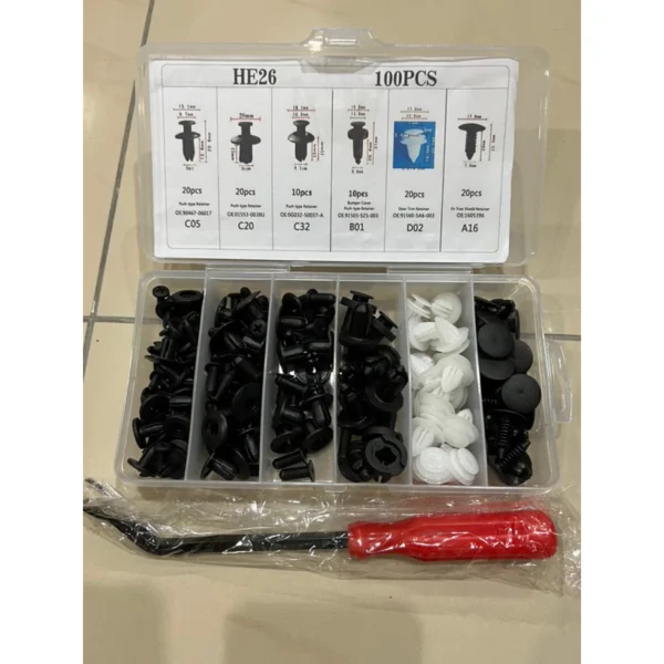 my-11134207-7quky-lh026syzcl2l75.webp 100pcs Car Clip Car Fastener Clip Car Body Push Retainer Pin Rivet Bumper Door Trim Panel Accessories
