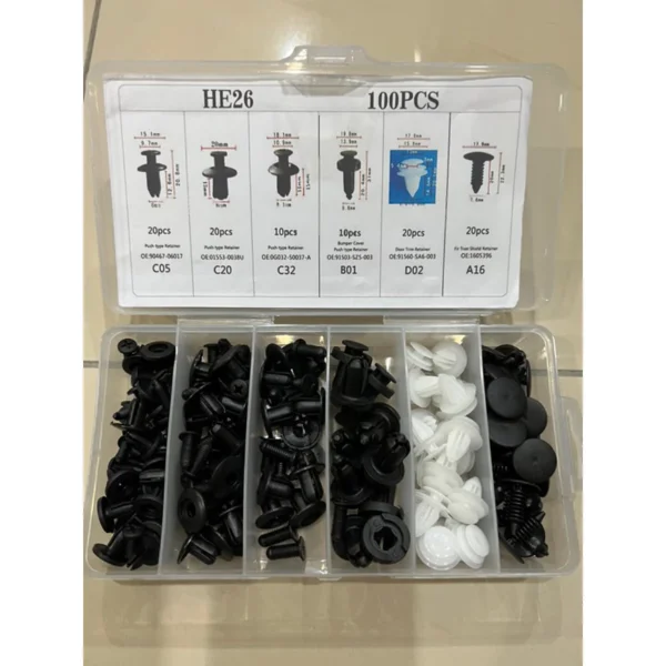 my-11134207-7qul2-lh026syzs1bh82.webp 100pcs Car Clip Car Fastener Clip Car Body Push Retainer Pin Rivet Bumper Door Trim Panel Accessories