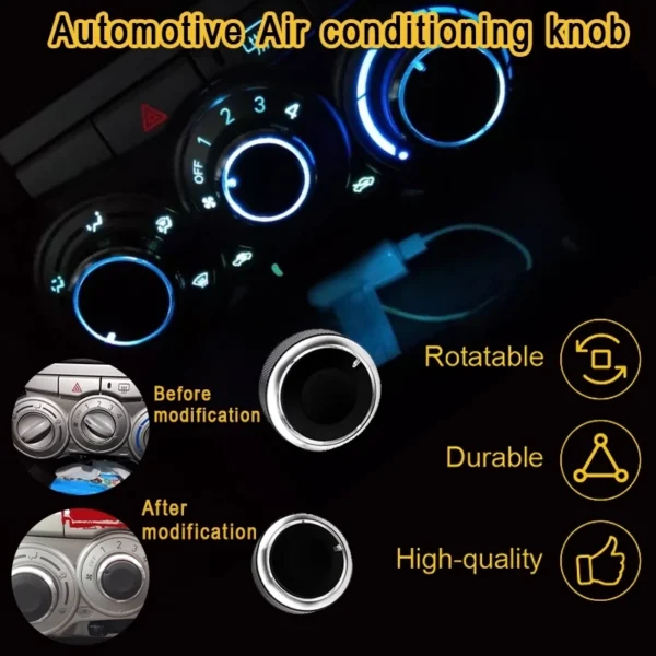 Perodua Myvi 1st Gen 20052010 3pcs Aircond Knob Black Aluminium Alloy Plug and Play