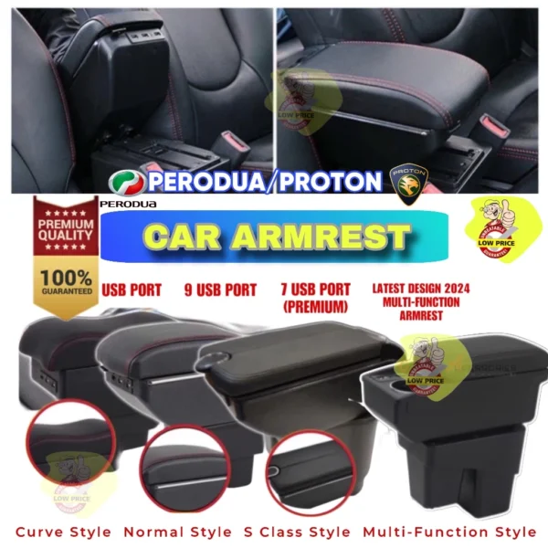 my-11134207-7r98w-lxq573548wvk50.webp Perodua Proton Universal Car USB Double Layer Armrest