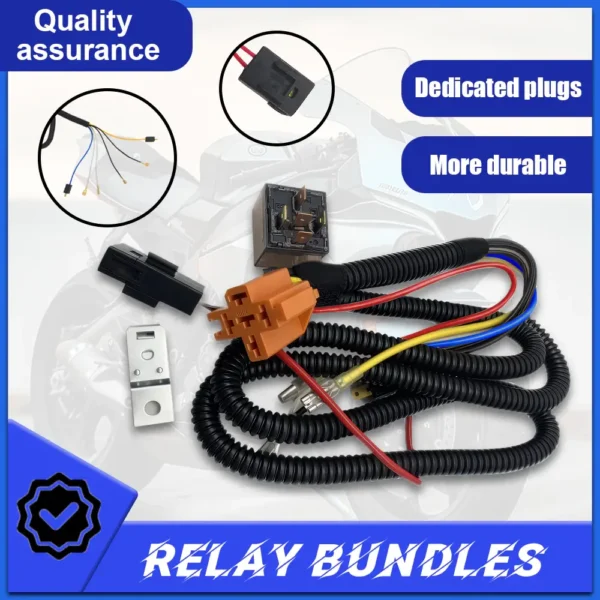 my-11134207-820l9-mira4wk3aarmac.webp 12V Horn Relay Wiring Harness Kit Grille Mount Blast Tone Horns Wiring Harness Plug for Car Truck Universal Accessories