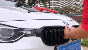 1pair ABS Car Front Grille Trim Strips Cover