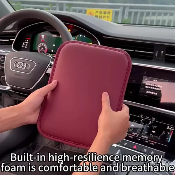 sg-11110106-7rd6g-lvjro7or92q09b.webp Honda Mugen Power Leather Armrest Box Protective Pad Memory Cotton Booster Pad Central Armrest Protective Cover Car Decoration Accessories