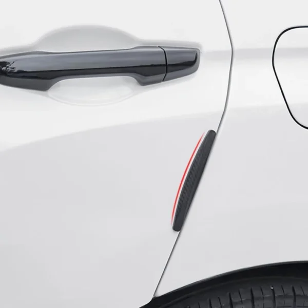 4Pcs Car Bumper Anticollision Strips Door Body Scratch Automotive Protective Tape Strips Door Guard Lip Stickers Car Accessories O2V4