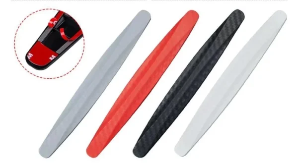 4Pcs Car Bumper Anticollision Strips Door Body Scratch Automotive Protective Tape Strips Door Guard Lip Stickers Car Accessories O2V4