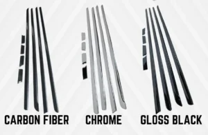 Perodua Bezza 2016  2025 Car Door Belt Moulding Window Trim Chrome Black Carbon Fiber Lining