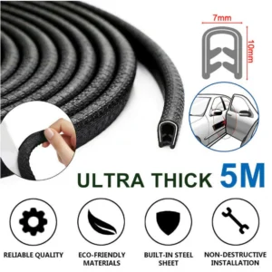 5 m Universal Car Door Edge Guard With Tape Door Edge Protector Door Lining Scratch Strip Protector Rubber Sealing